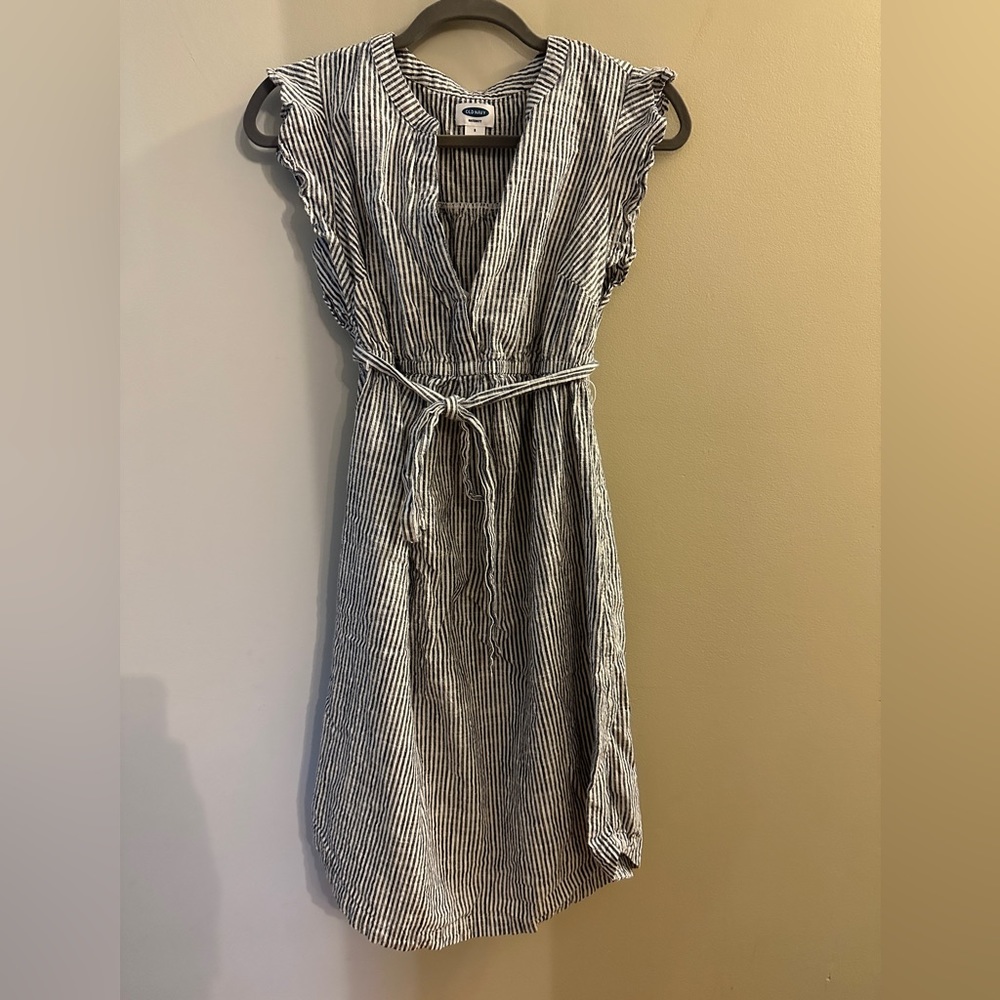 Seersucker Maternity Dress